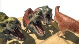 3x TITAN T REX FEED SLOW MOTION JUMP   Animal Revolt Battle Simulator ARBS