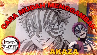CARA mudah menggambar anime demon slayer
