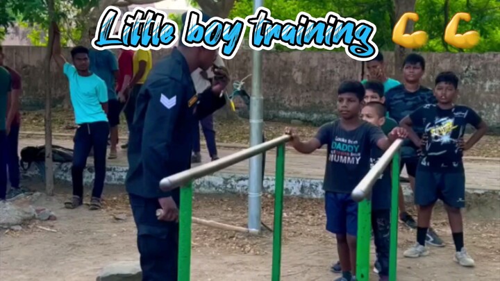 Little boy training!! police camp...