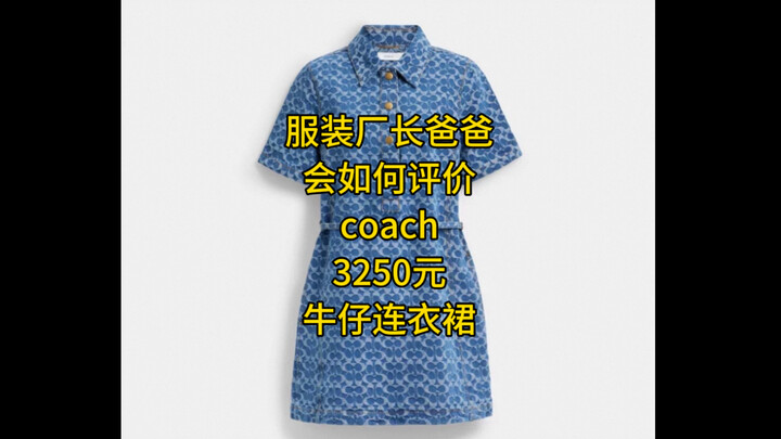 How will a clothing factory manager dad coach you on the Coach $3,250 denim dress?