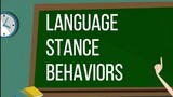Applying Appropriate tools in Oral Communication Situations || Language, Stance, and Behavior