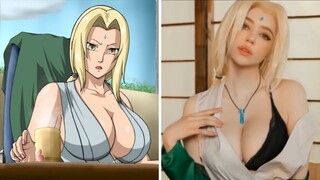 Lady Tsunade Cosplay 😍🥵#naruto #tsunade #tsunadecosplay