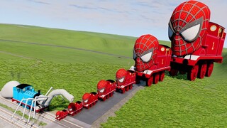 Big & Small Spider-Man the Train vs SPIDER Train Thomas.EXE | BeamNG.Drive