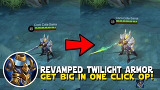 BECOME A GIANT WITH THE REVAMPED TWILIGHT ARMOR! 3 SECOND 30% CONTROL REDUCTION MOBILE LEGENDS!