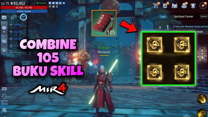 COMBINE 105 BUKU SKILL / SKILL TOME !!! HASILNYA APA ?? MIR4 Indonesia