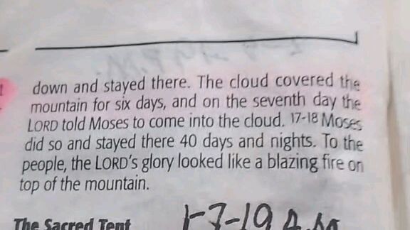 Daily Verse.                  Exodus 24:15-18