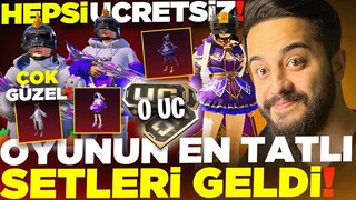 ÜCRETSİZ ALINABİLEN OYUNUN EN TATLI DESTANSI SETLERİ GELDİ! (BAYILDIM) PUBG Mobile