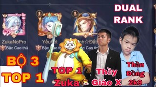 BỘ 3 TOP 1 : ZUKANOPRO , THẦY GIÁO ẸC VÀ VĨNH ĐẤT 2K9 ĐI RANK THÁCH ĐẤU SẼ NHƯ THẾ NÀO ...