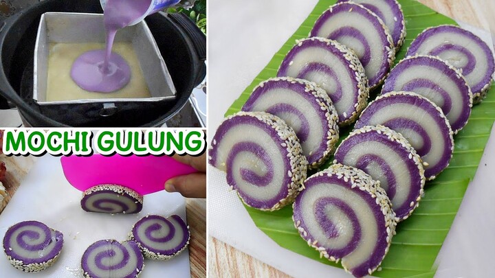 MEMBUAT KUE GULUNG BERAS KETAN | Kenyal, Lembut dan Manis | Mochi Gulung Wijen