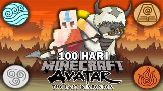 100 Hari di Minecraft AVATAR The Last Airbender❗️❗️MENGUASAI 4 ELEMENT AVATAR❗️❗️