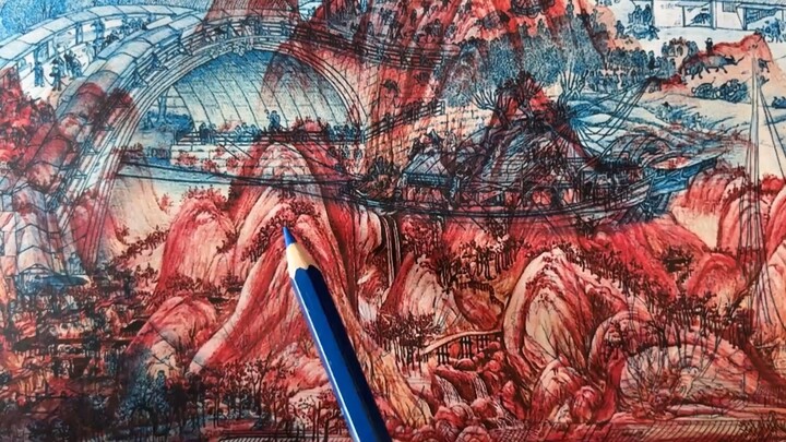 Drawing both “Along the River During the Qingming Festival” and “Rivers of a Thousand Miles” with re