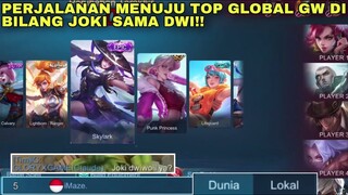 DETIK2 MASUK LEADERBOARD GLOBAL 5 FANNY GW DI BILANG JOKI SAMA DWI AUTO NGAMUK!!