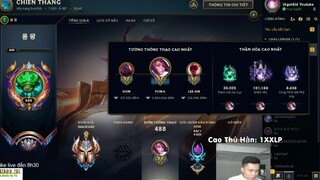 Solo cùng Fiora 3tr điểm thông thạo Thách Đấu Hàn