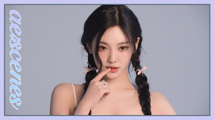 【aespa】[ae:scenes] 🎀Double Ponytails Let's go🎀 | aespa NINGNING FILA Behind-the-scenes