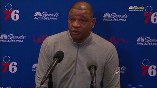 Doc Rivers says he felt good about the offense & transition D, but not the defense overall