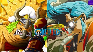 Fitur One Piece #940: Pertarungan pria tangguh antara Jenderal Franky dan Triceratops Sasaki kuno