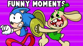 BUNZO BUNNY AND SONIC THE HEDGEHOG FUNNY MOMENTS