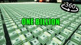 360° What ONE BILLION DOLLARS looks like in Real Life | VR Cash