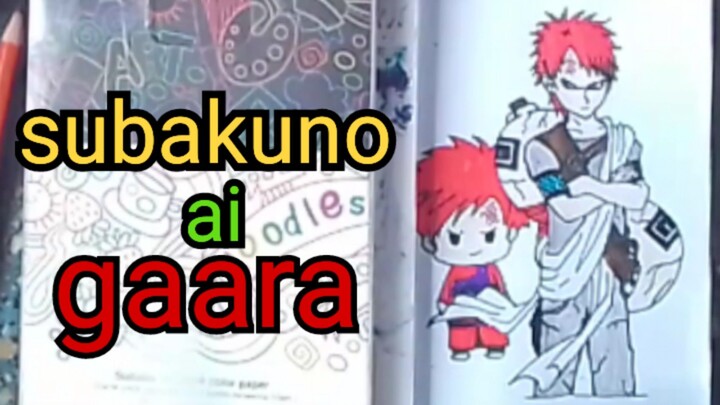 menggambar kisah perjalanan Gaara sang pasir