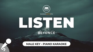 Listen - Beyonce (Male Key - Piano Karaoke)