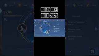 Nolan Best Build 2024 #shorts #mlbb