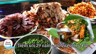 Food Travel | Ngày nấu 150kg gạo mới đủ bán - tiệm xôi mở cửa 24/7 khách đông như nêm