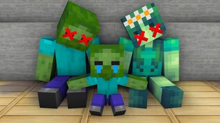 Monster School : RIP ZOMBIE FAMILY | POOR BABY ZOMBIE - Sad Minecraft Animation Cartoons