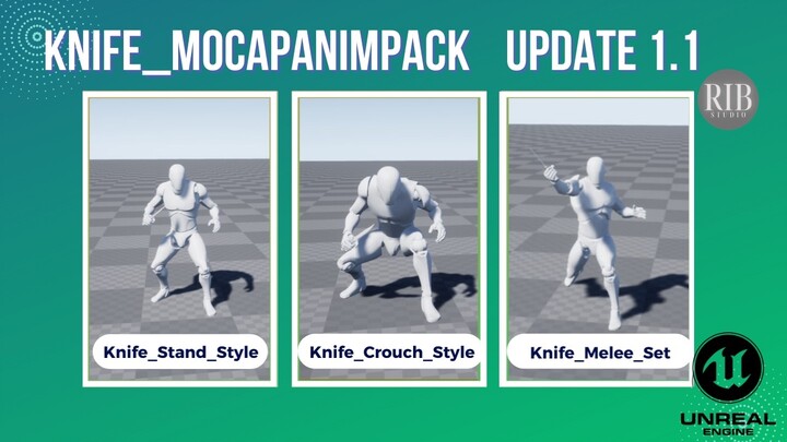 Knife_MocapAnimPack - 更新 1.1 - UE