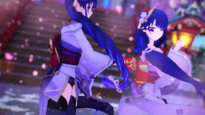 [Genshin Impact丨MMD]Danger Party Shin × Shadow, apakah kamu memikirkanku~