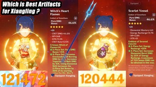 Xiangling & The Catch R5 - Emblem vs Crimson Witch Artifacts Damage Comparison