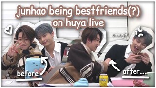 minghao and jun being bestfriends(?) on huya live