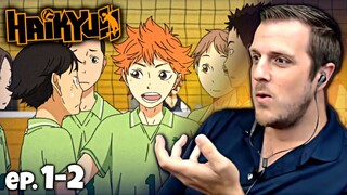 HAIKYUU Episode 1 and 2 REACTION