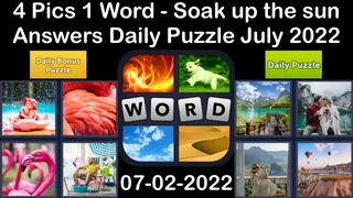 4 Pics 1 Word - Soak up the sun - 02 July 2022 - Answer Daily Puzzle + Bonus Puzzle