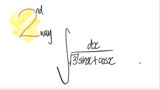 2nd way: trig integral  ∫ 1/( √3 sin(x) + cos(x)) dx