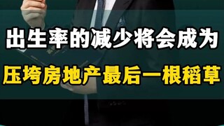 出生率讲成为压垮房地产最后一根稻草
