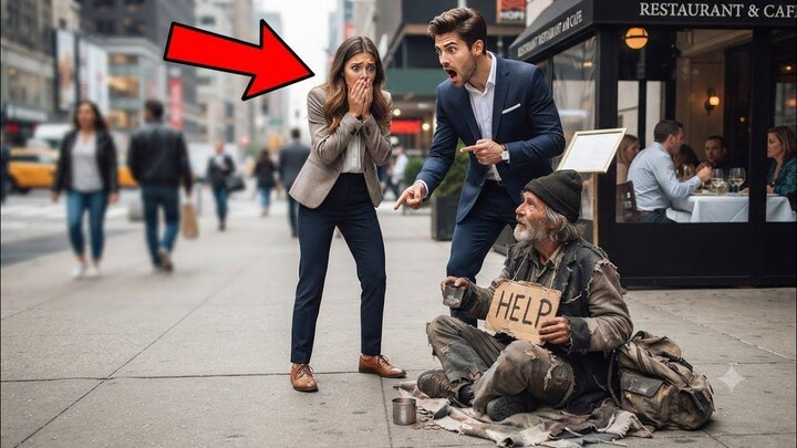 Billionaire's Father pretended to be Poor BEGGER to test fiancée's son but this happened