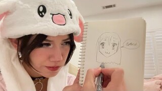 weeb draws you as an anime character (asmr)