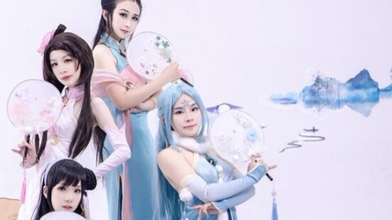 【青/喵/晞/姬】Empat wanita cantik di sini menari Grain in Ear! Saat aku memikirkanmu, aku merasa wuwuwu~