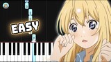 Your Lie in April OP 2 - "Nanairo Symphony" - EASY Piano Tutorial & Sheet Music