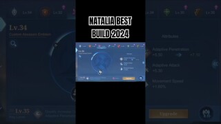 Natalia Best Build 2024 #shorts #mlbb