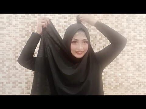 Tutorial Hijab Pesta Pashmina Simple