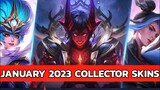 JANUARY 2023 COLLECTOR SKIN CHOICES CONFIRMED || DYRROTH DARAKA FLAMES JANUARY COLLECTOR SKIN MLBB