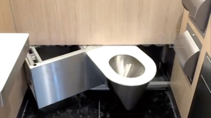 Rotating Self-Cleaning Public Toilet Sits
