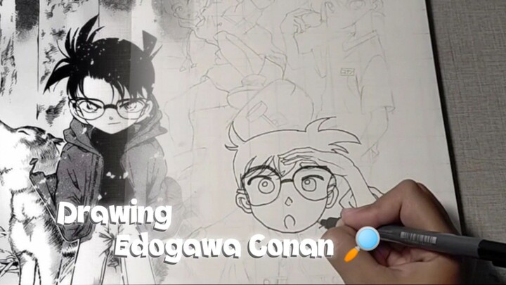 Menggambar bocah detektif 🔎🔎 "Edogawa Conan"