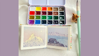 Teaching a small watercolor painting every day｜This series is temporarily updated