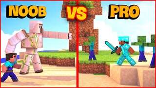NẾU NOOB SỞ HỮU 100 IRON GOLEM SIÊU MẠNH ĐÁNH BẠI PRO STEVE TRONG MINECRAFT (Minecraft Noob vs Pro)