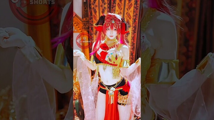 Houshou Marine New Outfit Transition Dance ‍☠️ VTubers Cosplay #shorts