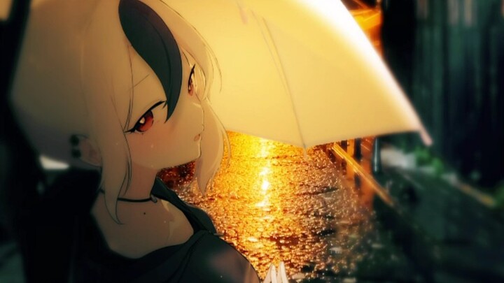 "It's raining, let's go back together, teacher"