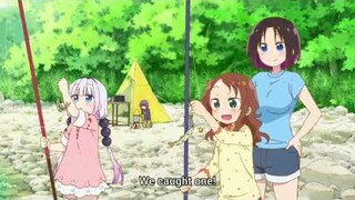 Kanna chan and saikawa fishing moment | ( kobayashi san chi no maid dragon S )