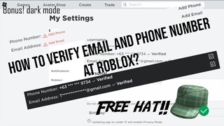How to verify email address and phone number at roblox?